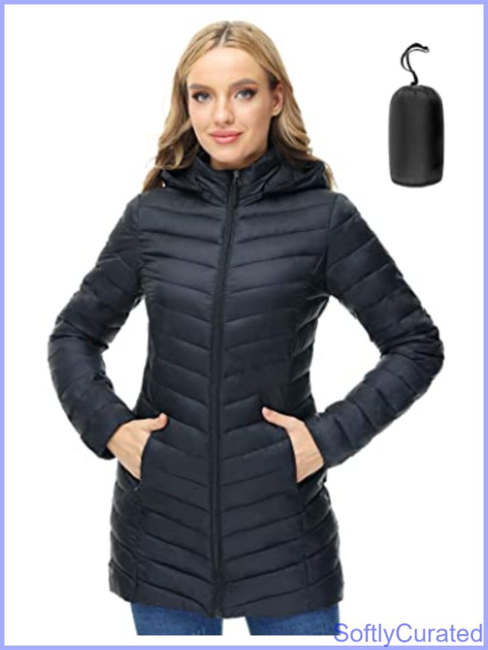 Women's Hooded Lightweight Packable Puffer Jacket Warm Winter Coat